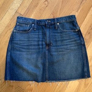 Madewell Rigid Denim Straight Mini Skirt